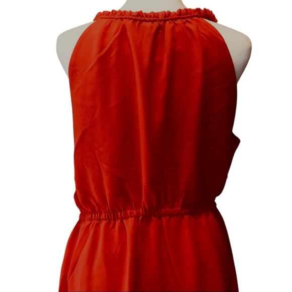 cupcakes & cashmere Poppy Red Damien Chiffon Dress size L NWT New - Picture 6 of 10
